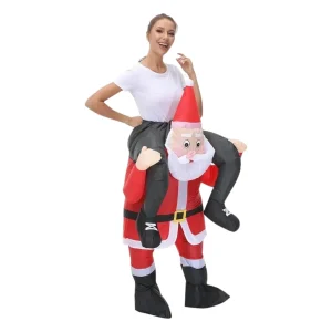 Botarga Inflable de Santa Claus Cargando Disfraz