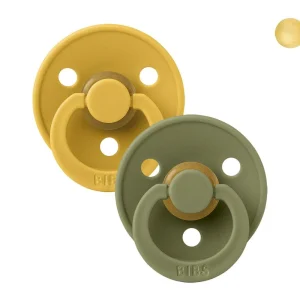 2 Chupetes BIBS Colour Round Honey Bee/Olive