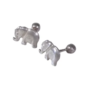 Arete Elefante Broquel de Joyeria Plata 925