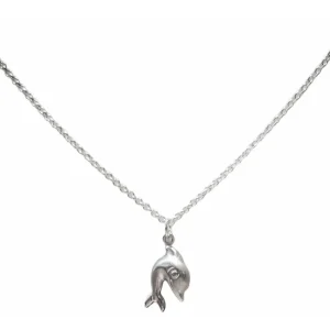 Lindo Collar Dije Delfin Saltando Pez Color Plata