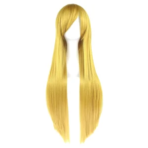 Peluca SW01 Rubio Dorado Lisa Larga con Fleco