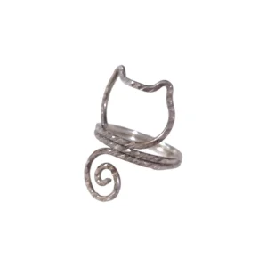 Anillo con Forma de Gato Joyeria Plata 925