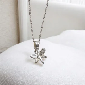 Collar Plata 925 Libélulas y Mariposas