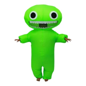 Botarga Inflable de Alien Monito Verde Cabezon para Disfraz