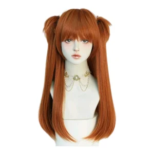 Peluca Naranja Cobrizo Asuka Evangelion Cosplay