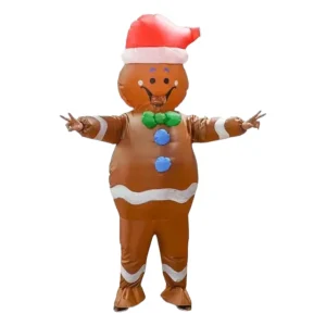 Botarga Inflable de Galleta Gengibre Navideño Disfraz